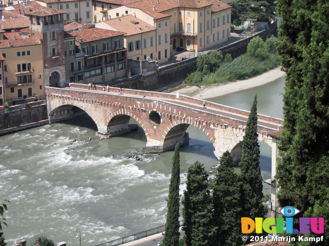 SX19061 View of Ponte Pietra from Castel San Pietro